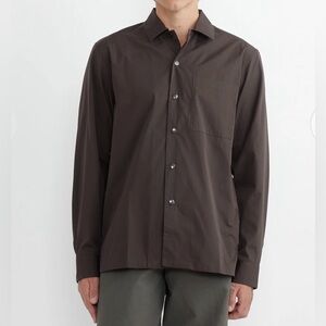 Dries Van Noten Men’s Cotton Button Down Shirt Olive Green EU50/Large